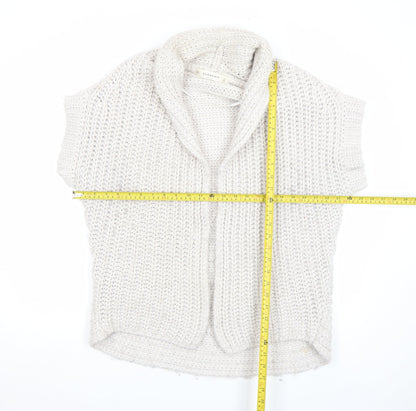Womens UK Size M Zara Ivory Cardigan Jumper