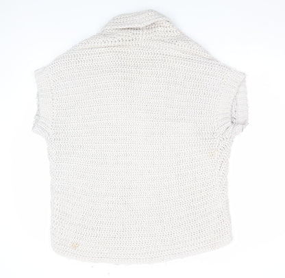 Womens UK Size M Zara Ivory Cardigan Jumper