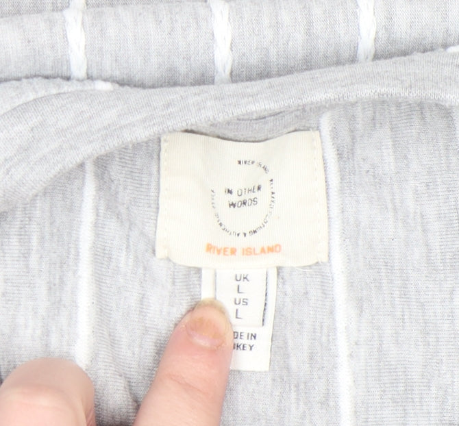 Mens UK Size L River Island Grey  T-Shirt