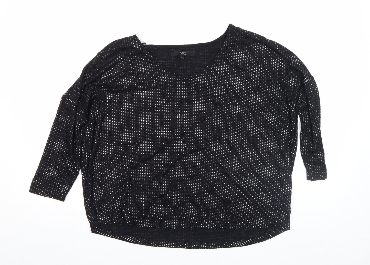 Womens UK Size 6 NEXT Black Basic T-Shirt