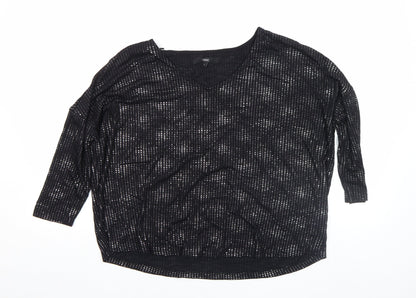 Womens UK Size 6 NEXT Black Basic T-Shirt