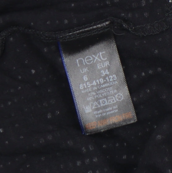 Womens UK Size 6 NEXT Black Basic T-Shirt