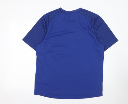 Umbro Men Blue XL Short Sleeve Polyester Sports T-Shirt