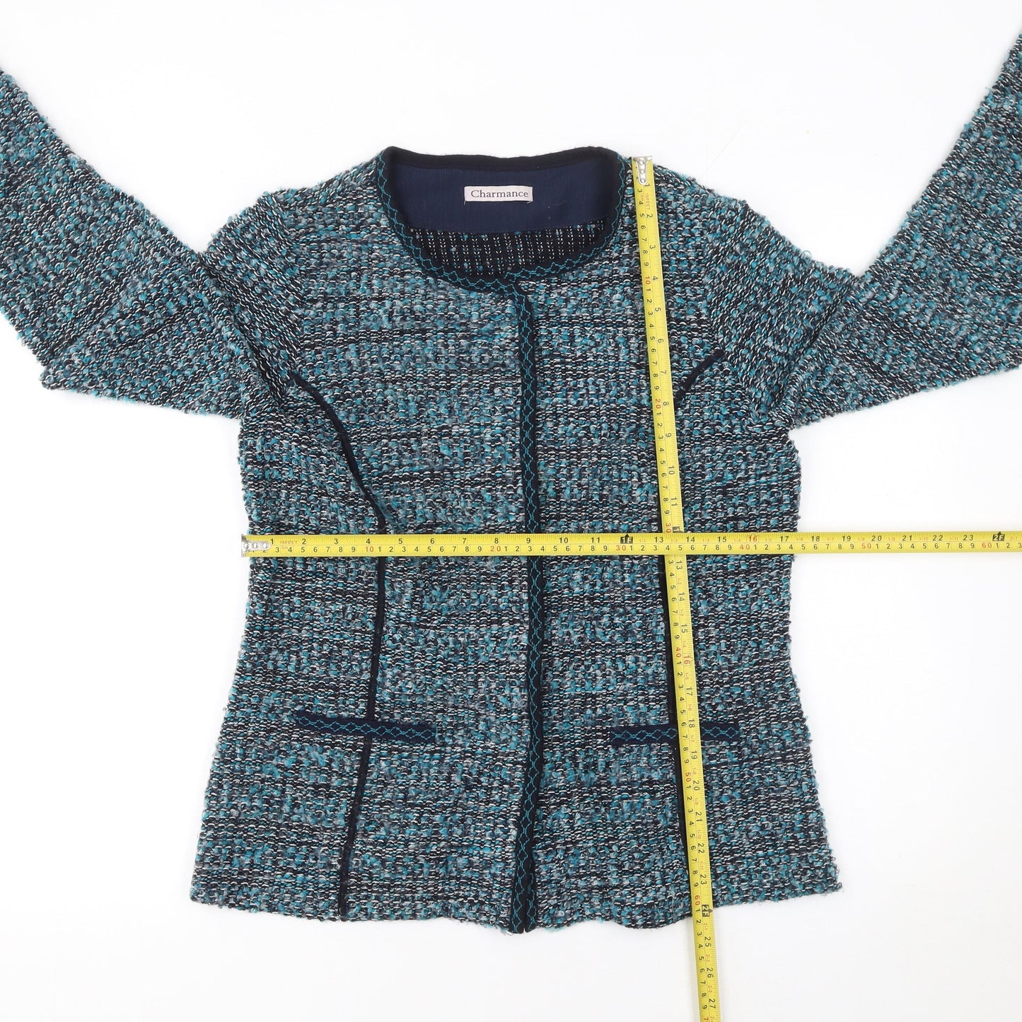 Womens UK Size 14 Charmance Blue Cardigan Jumper