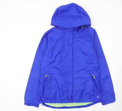 Womens UK Size 10 Dunnes Stores Blue Rain Coat