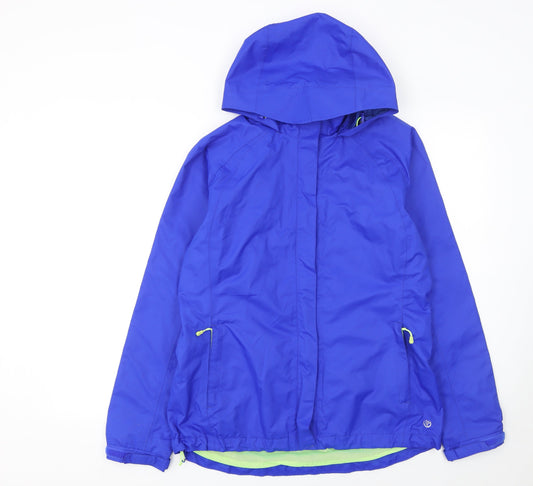 Womens UK Size 10 Dunnes Stores Blue Rain Coat