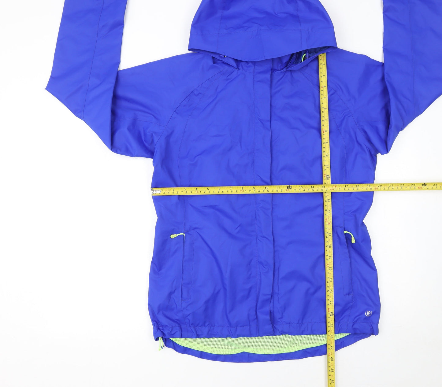 Womens UK Size 10 Dunnes Stores Blue Rain Coat