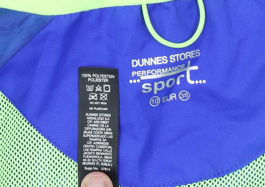 Womens UK Size 10 Dunnes Stores Blue Rain Coat