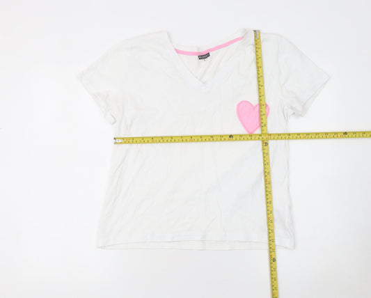 Womens UK Size XL Beloved White Basic T-Shirt