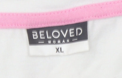 Womens UK Size XL Beloved White Basic T-Shirt