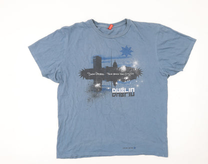 Mens UK Size XL fanShirt Blue  T-Shirt