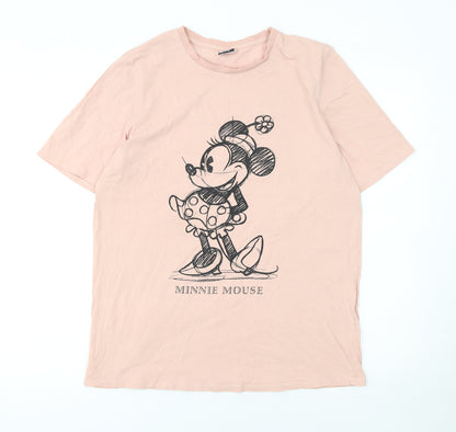 Womens UK Size 10 George Pink Basic T-Shirt