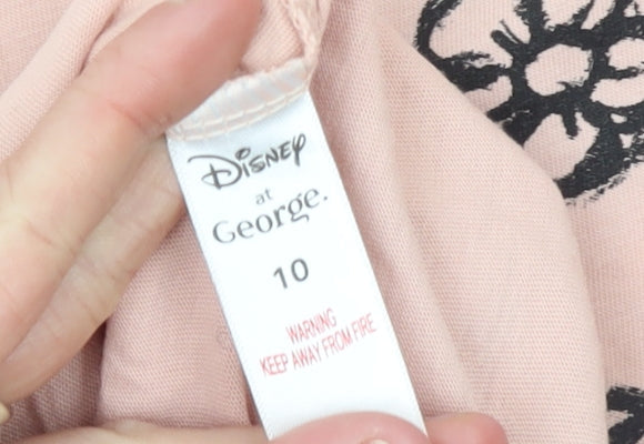 Womens UK Size 10 George Pink Basic T-Shirt