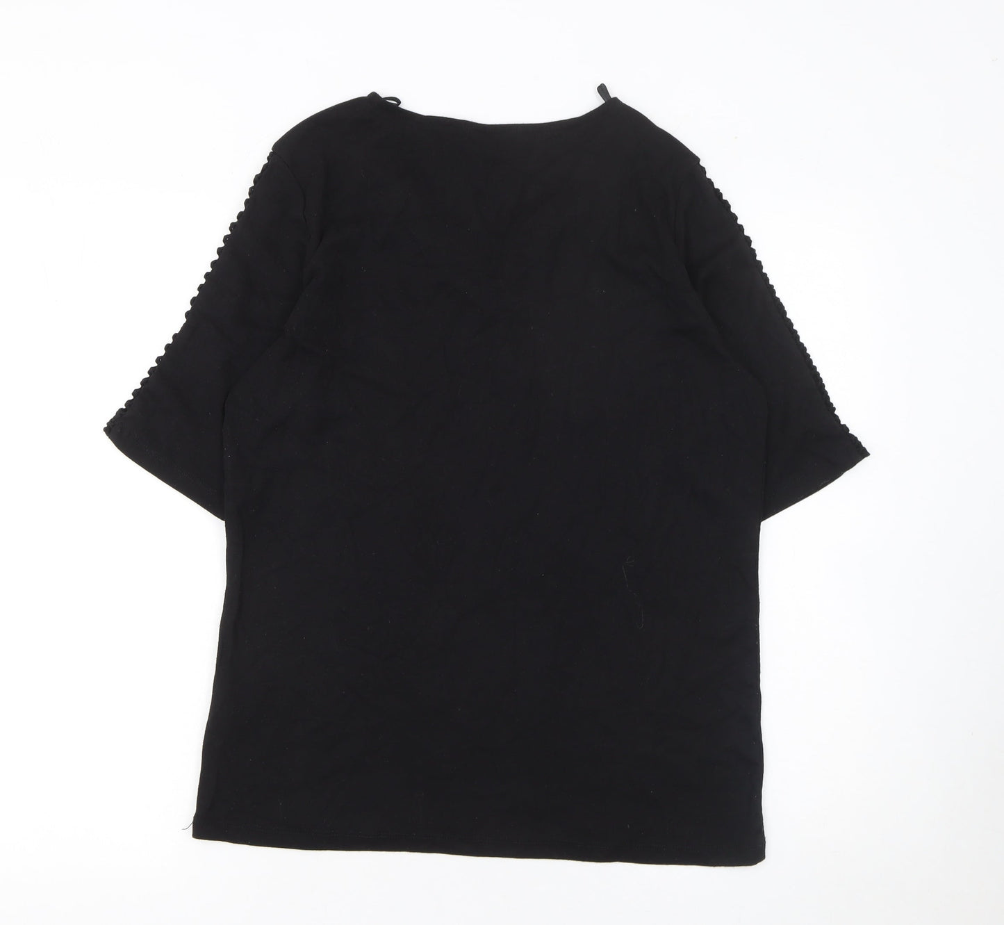 Womens UK Size XL Suzanne Grae Black Basic T-Shirt
