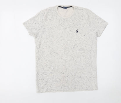 Ralph Lauren Boys Beige Small Short Sleeve Cotton Logo T-Shirt