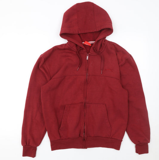 Mens UK Size S Slazenger Red Full Zip Hoodie