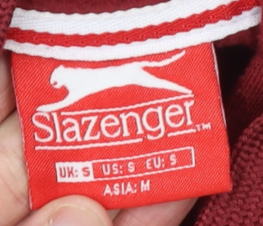 Mens UK Size S Slazenger Red Full Zip Hoodie