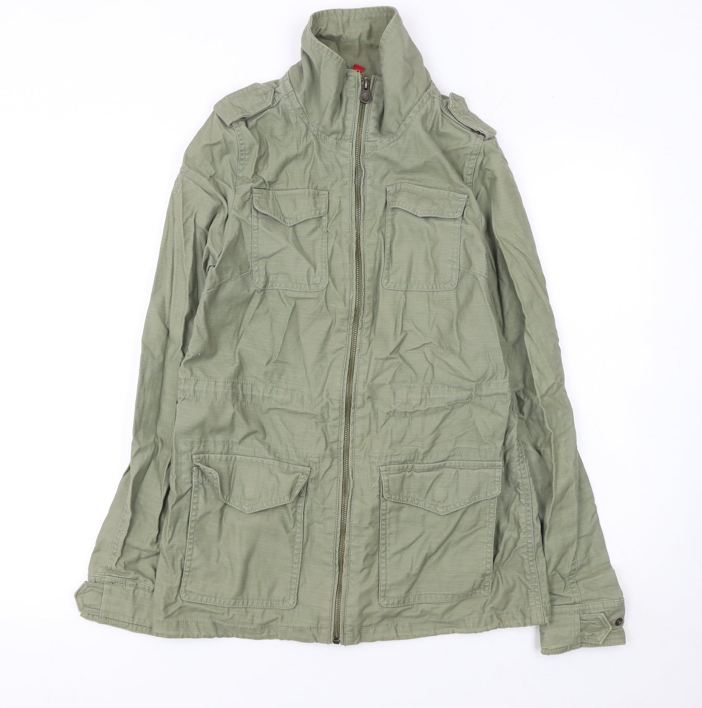 Womens UK Size 8 H&M Green Military Jacket