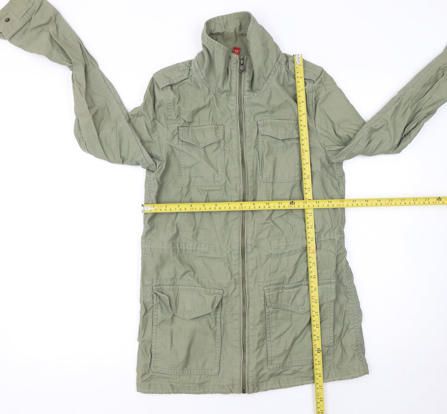 Womens UK Size 8 H&M Green Military Jacket