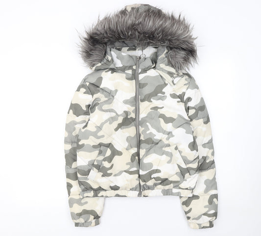 Girls UK Size 12-13 Years 915 Generation Multicoloured Puffer Jacket