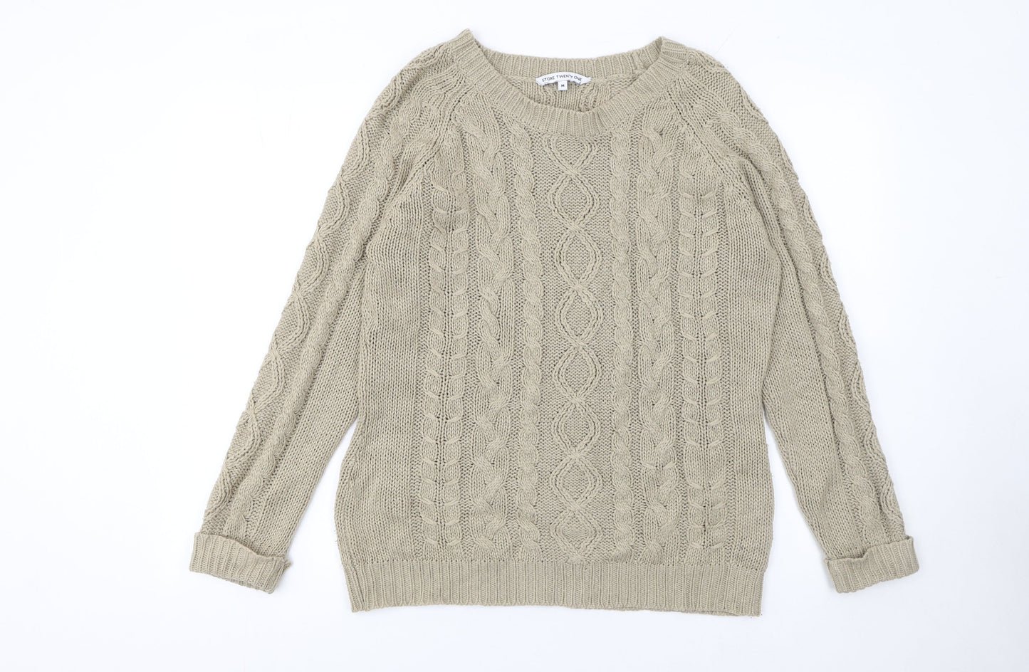 Womens UK Size M Store Twenty One Beige Pullover Jumper