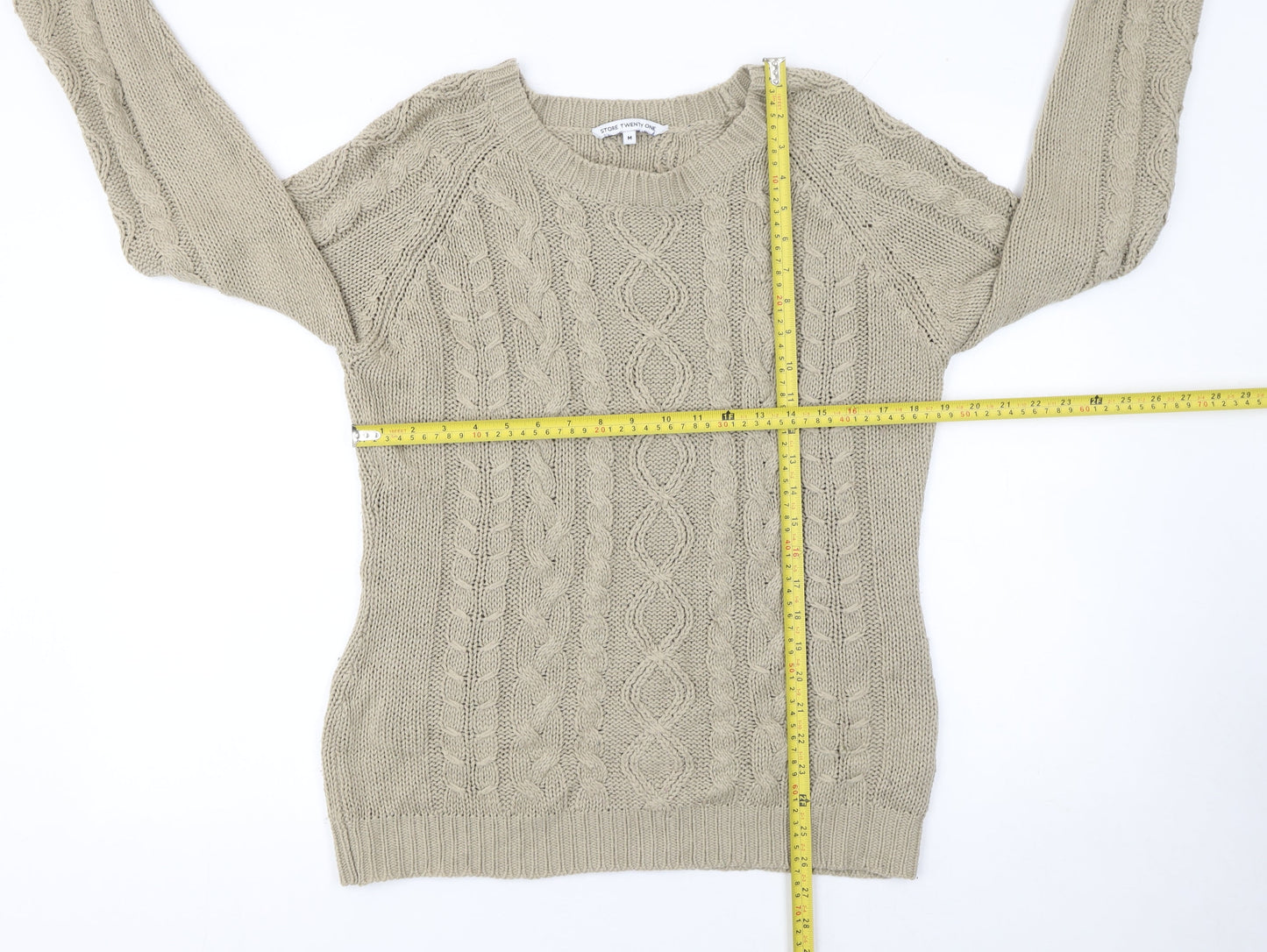 Womens UK Size M Store Twenty One Beige Pullover Jumper