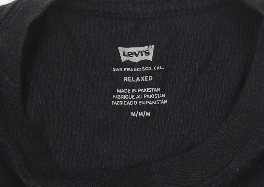 Mens UK Size M Levi's Black  T-Shirt