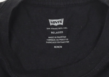 Mens UK Size M Levi's Black  T-Shirt