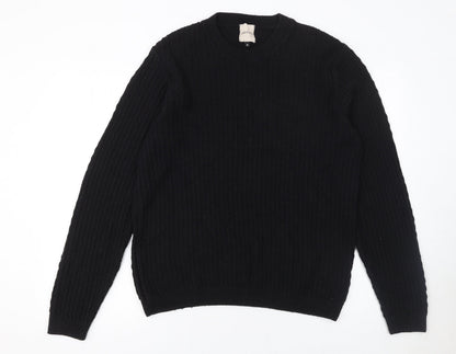 Mens UK Size M 10018 NYC Black Pullover Jumper