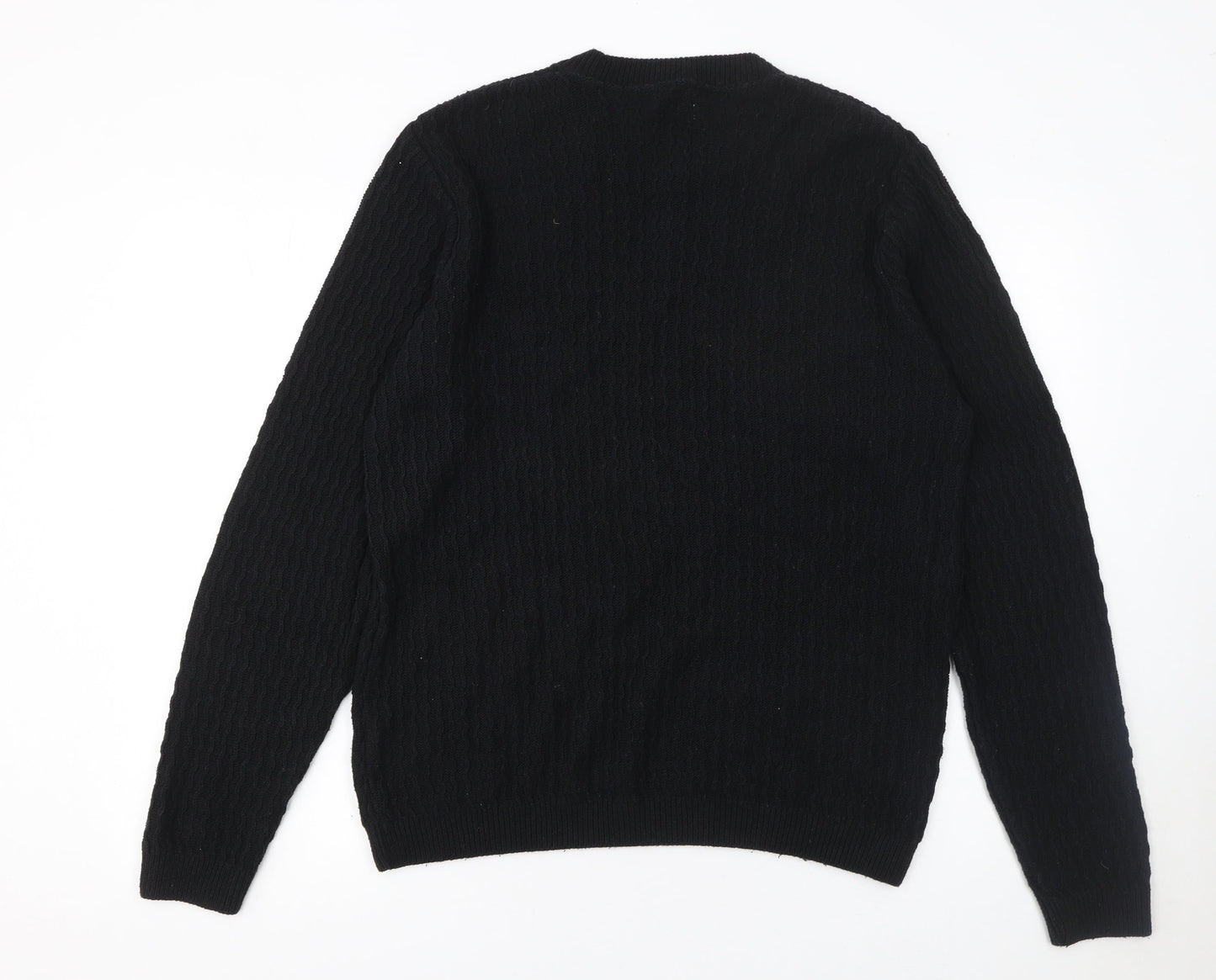Mens UK Size M 10018 NYC Black Pullover Jumper