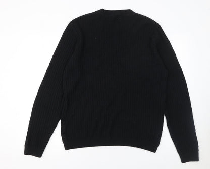 Mens UK Size M 10018 NYC Black Pullover Jumper