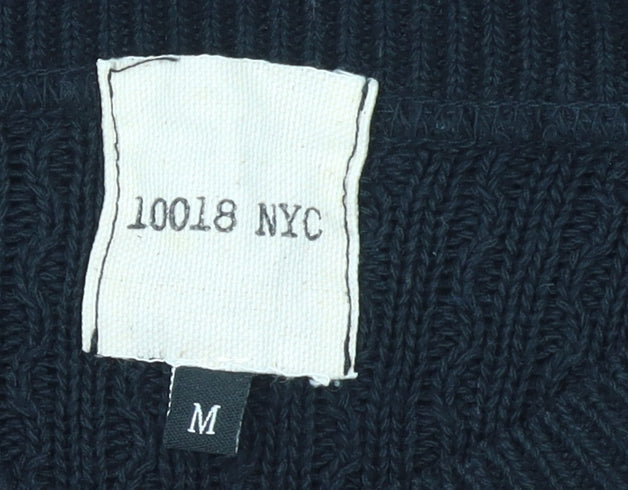 Mens UK Size M 10018 NYC Black Pullover Jumper