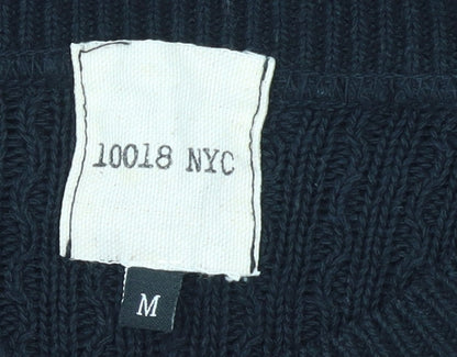 Mens UK Size M 10018 NYC Black Pullover Jumper