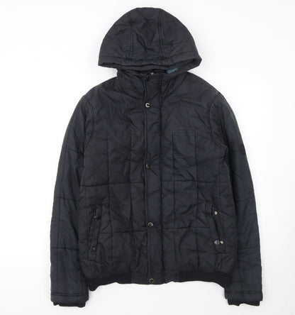 Mens UK Size S Bench Black Puffer Jacket