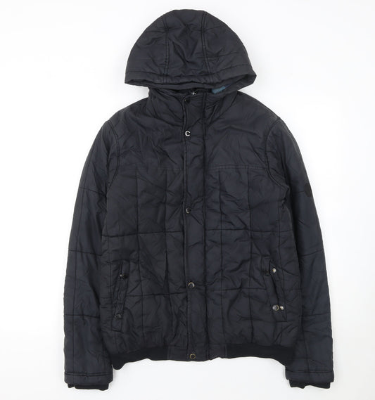 Mens UK Size S Bench Black Puffer Jacket