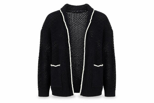 Womens UK Size M Superdry Black Cardigan Jumper