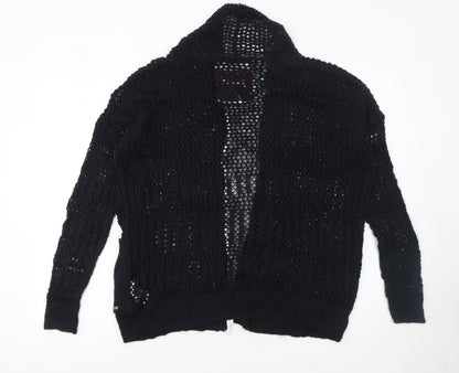 Womens UK Size M Superdry Black Cardigan Jumper