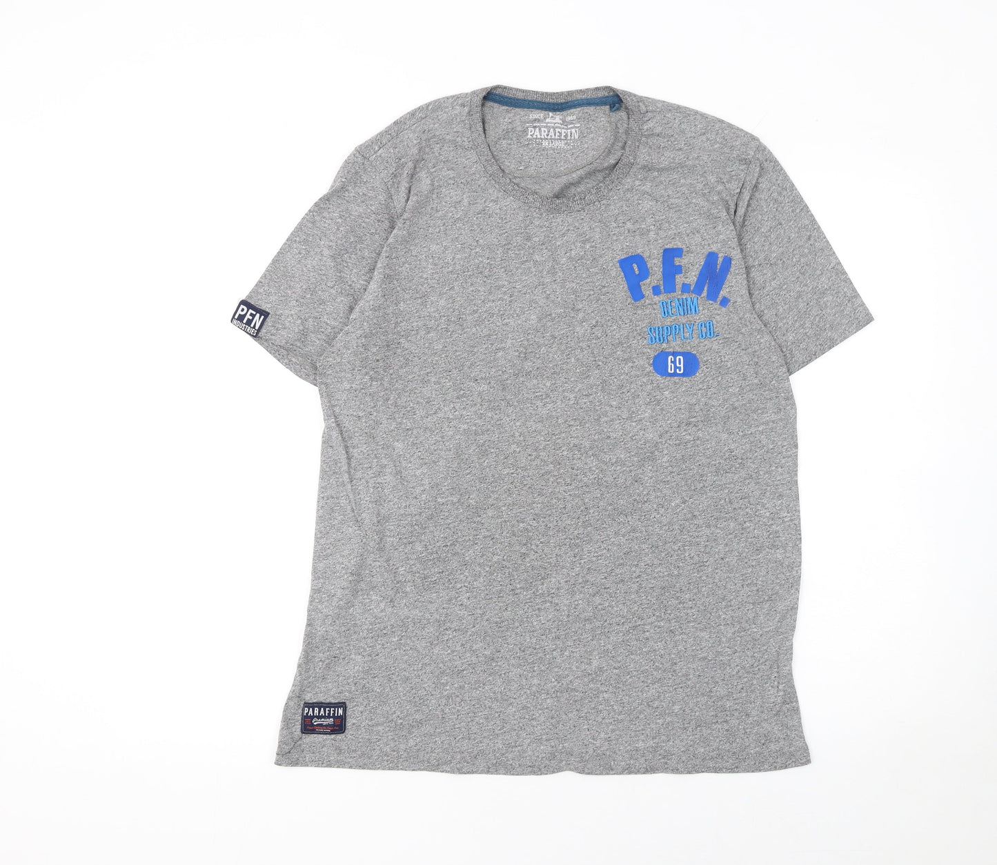 Mens UK Size 2XL Paraffin Grey  T-Shirt