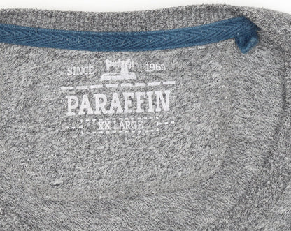 Mens UK Size 2XL Paraffin Grey  T-Shirt