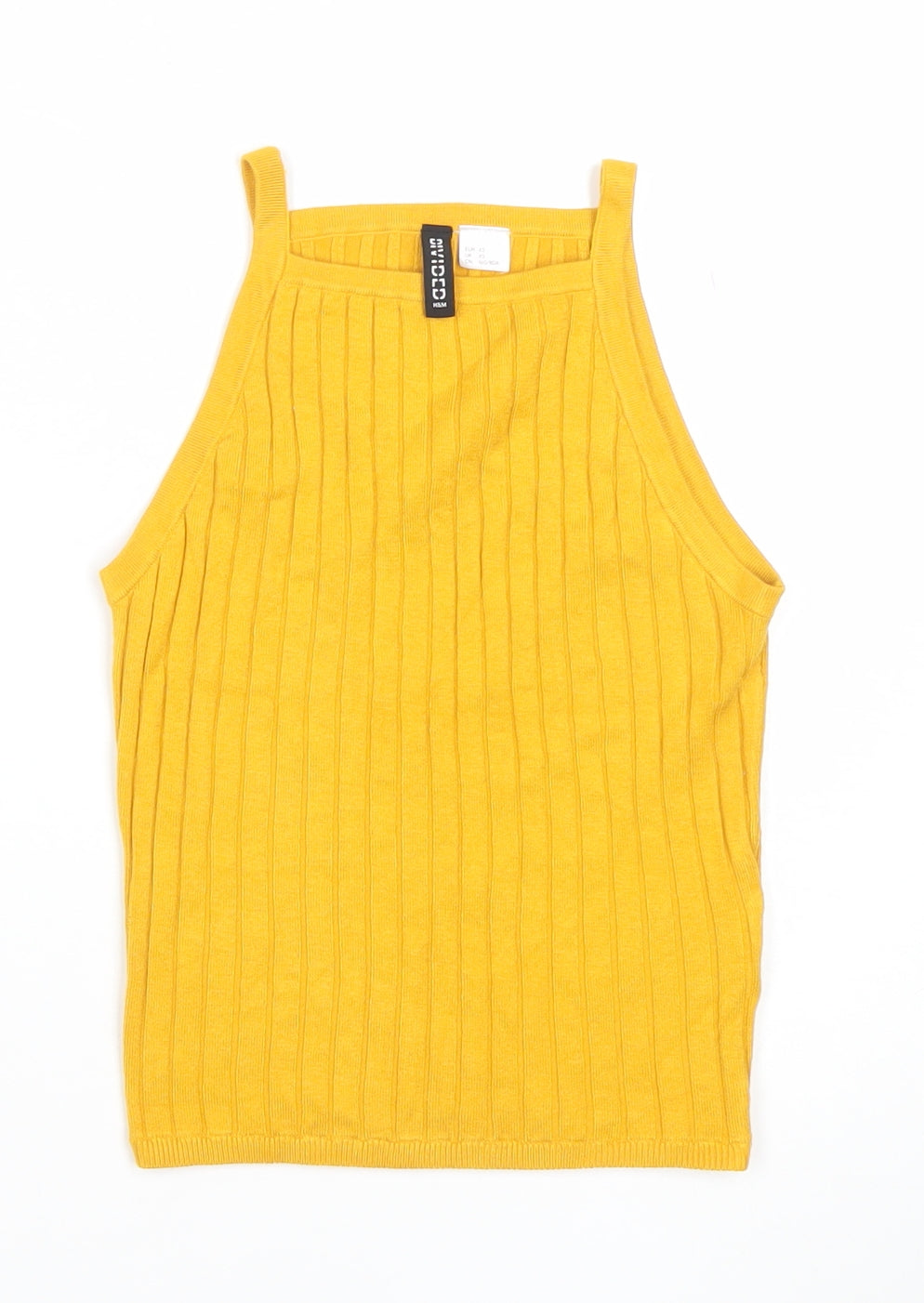 Womens UK Size XS H&M Yellow Camisole Tank