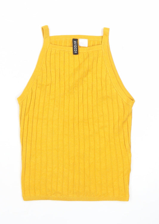 Womens UK Size XS H&M Yellow Camisole Tank