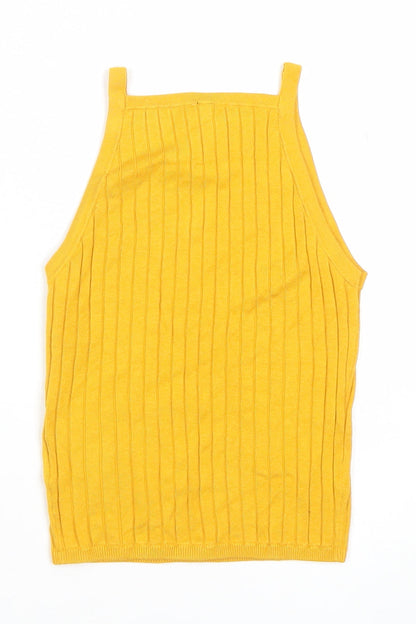Womens UK Size XS H&M Yellow Camisole Tank
