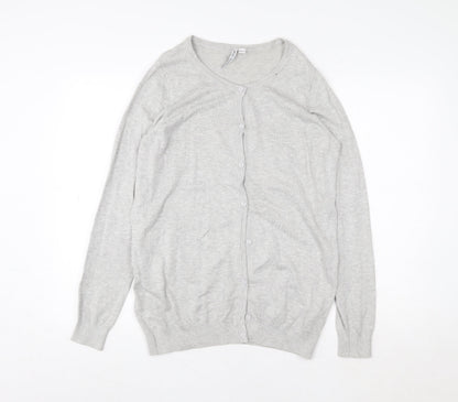 Womens UK Size 12/14 H&M Grey Cardigan Jumper