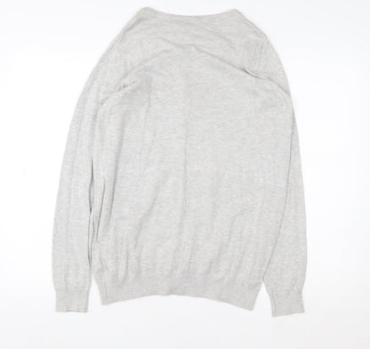 Womens UK Size 12/14 H&M Grey Cardigan Jumper