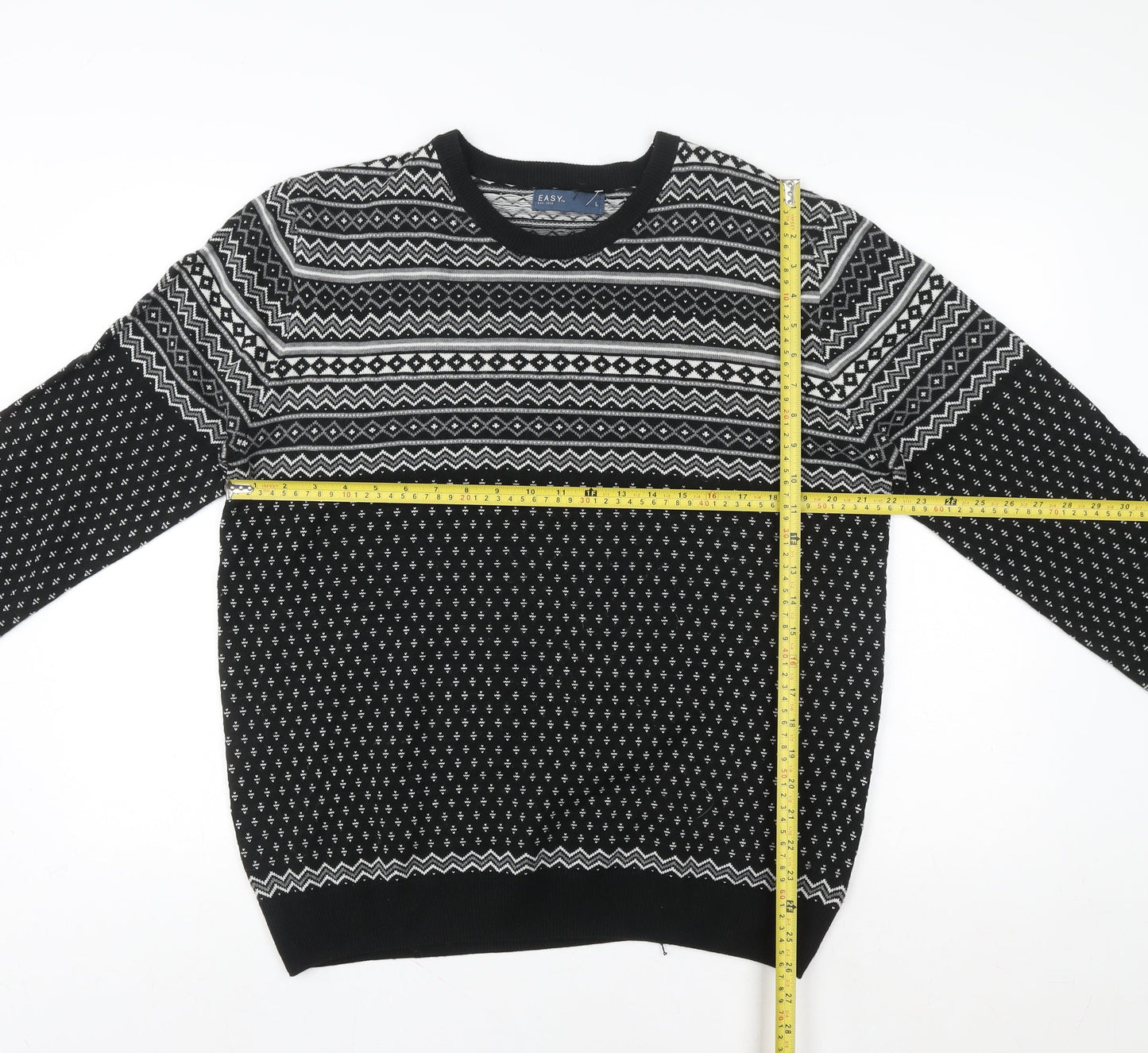 Womens UK Size L Easy Black Pullover Jumper