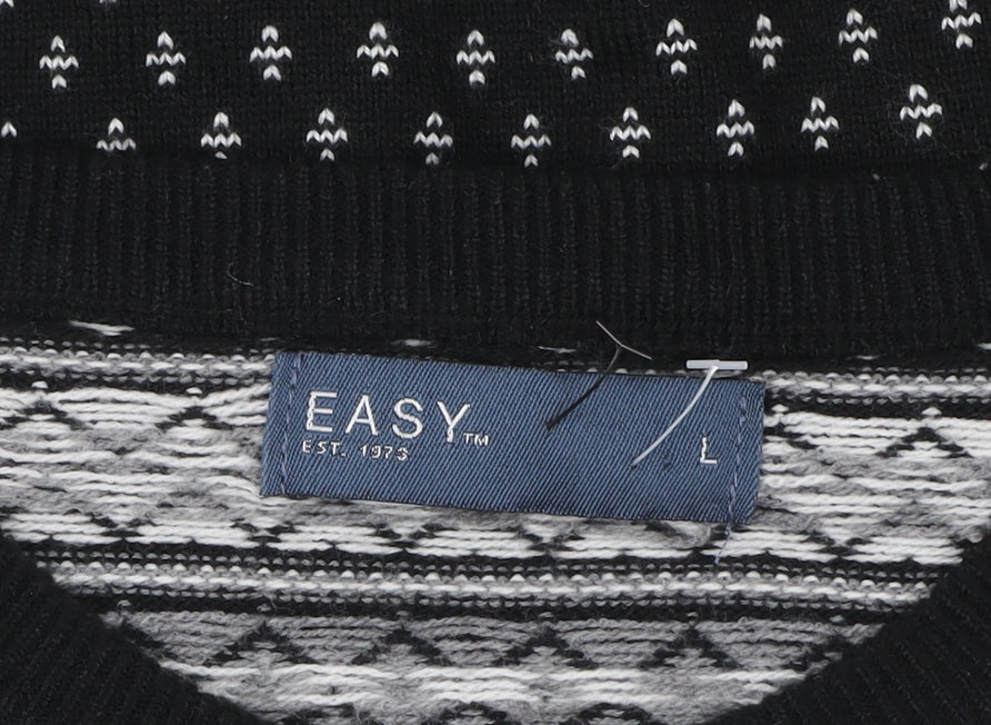 Womens UK Size L Easy Black Pullover Jumper