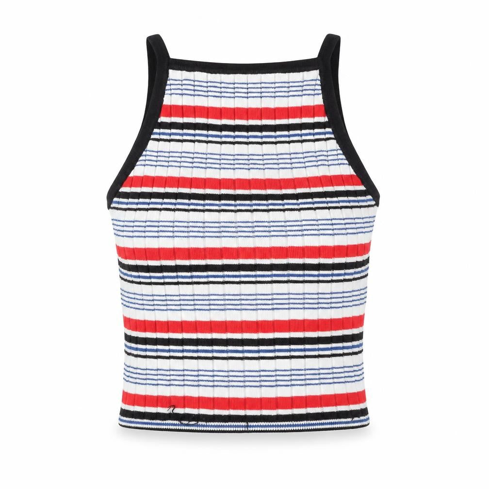 Womens UK Size XS Divided Multicoloured Cropped Tank