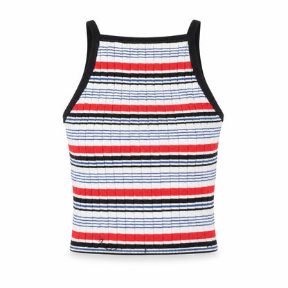 Womens UK Size XS Divided Multicoloured Cropped Tank