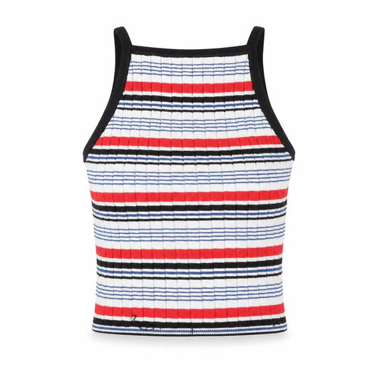 Womens UK Size XS Divided Multicoloured Cropped Tank
