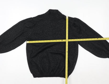Womens UK Size 14 Marks and Spencer Black Pullover Sweatshirt